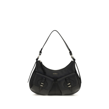 Coccinelle Black Calf Leather Small Boheme Shoulder Bag