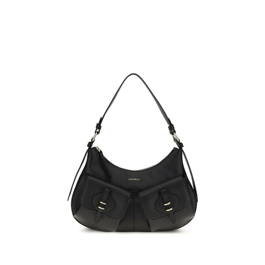 Coccinelle Black Calf Leather Small Boheme Shoulder Bag