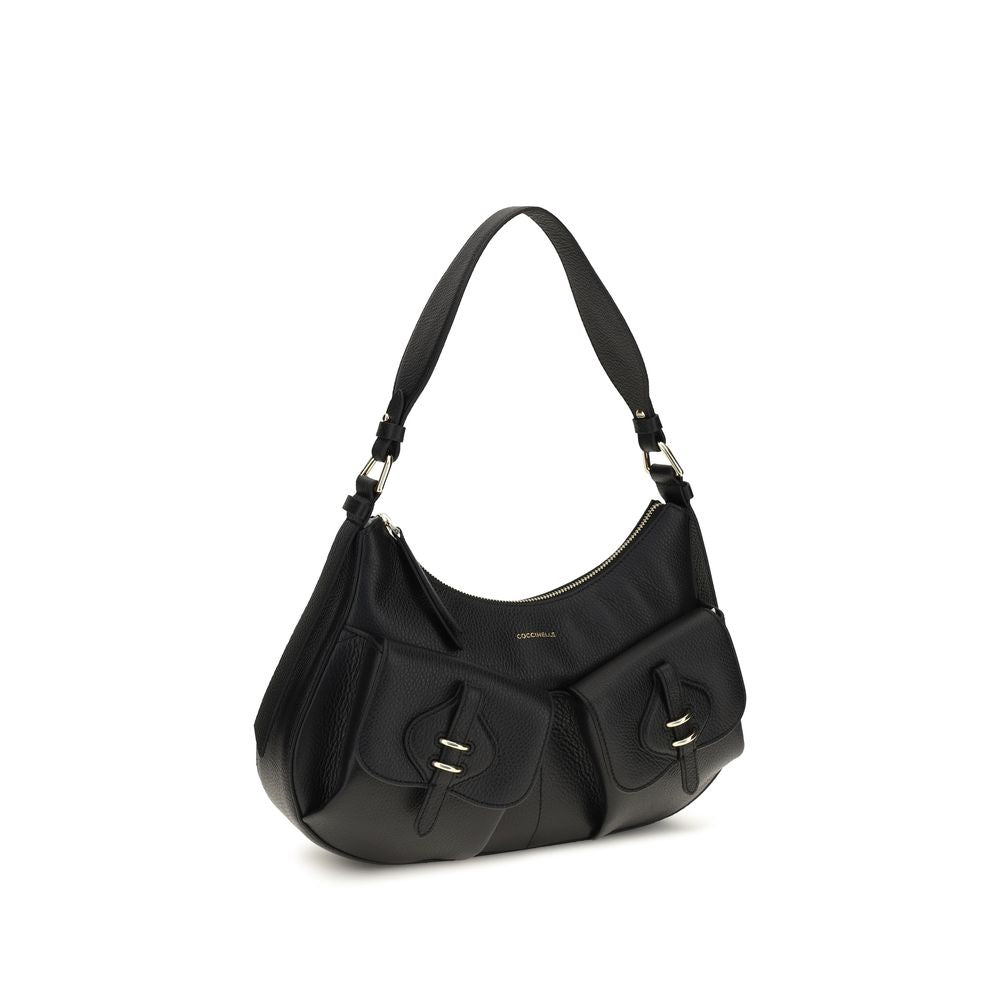 Coccinelle Black Calf Leather Small Boheme Shoulder Bag