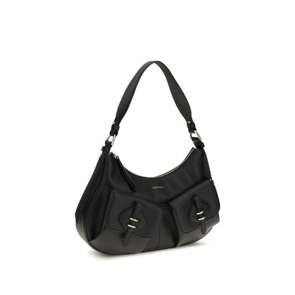 Coccinelle Black Calf Leather Small Boheme Shoulder Bag