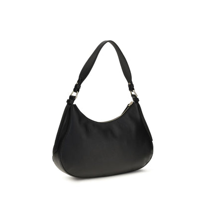 Coccinelle Black Calf Leather Small Boheme Shoulder Bag