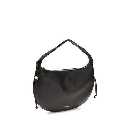 Coccinelle Black Calf Leather Thess Shoulder Bag