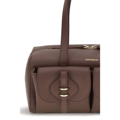 Coccinelle Brown Calf Leather Mavery Shoulder Bag