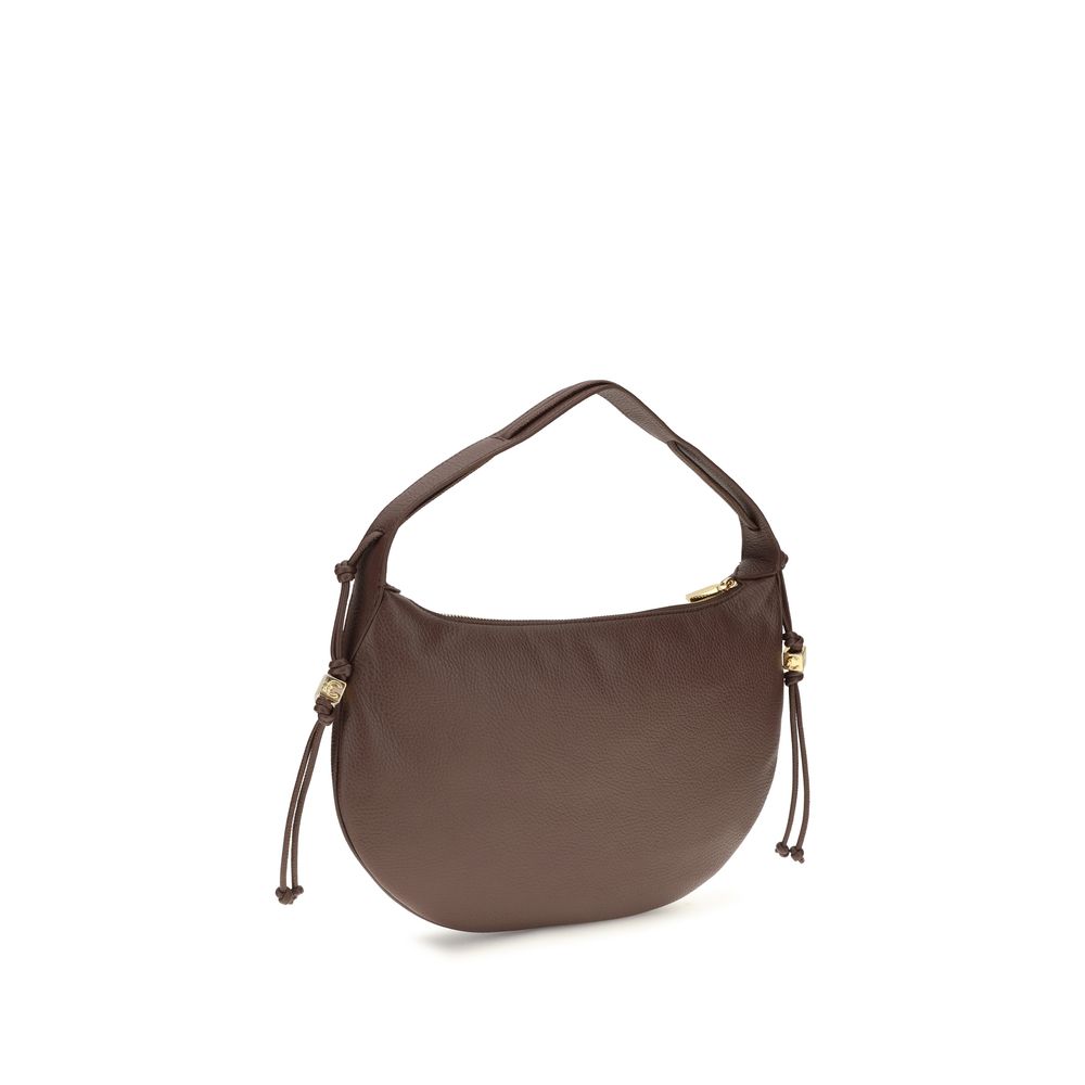 Coccinelle Brown Calf Leather Thess Shoulder Bag