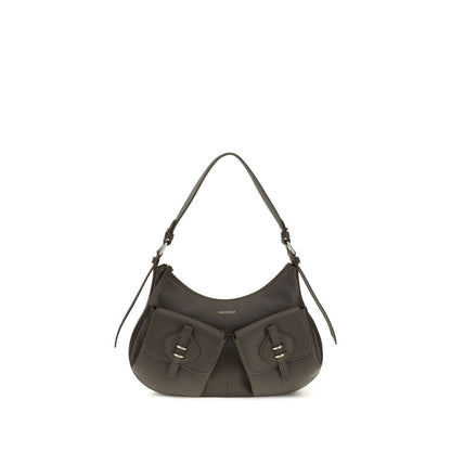 Coccinelle Brown Calf Leather Small Boheme Shoulder Bag
