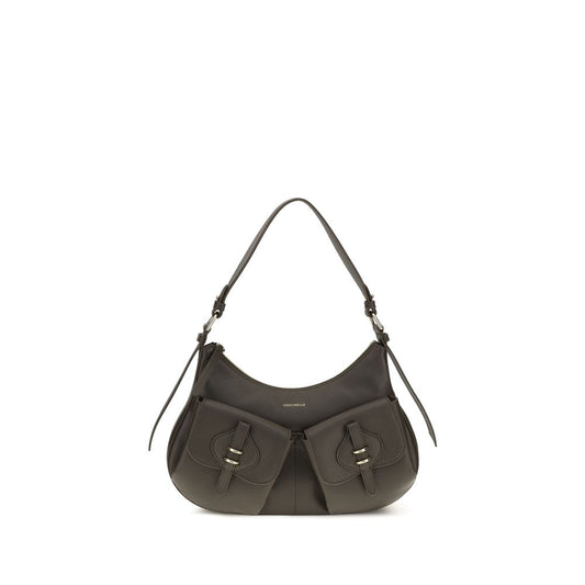 Coccinelle Brown Calf Leather Small Boheme Shoulder Bag