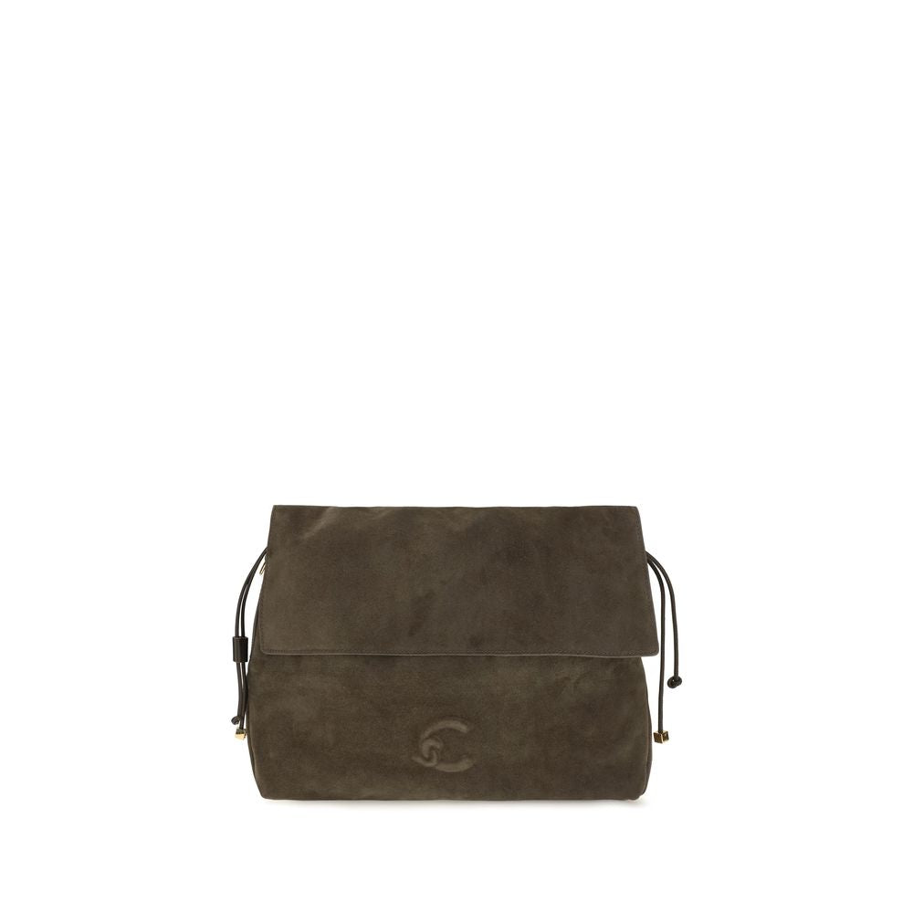 Coccinelle Brown Calf Leather Medium Lidia Shoulder Bag
