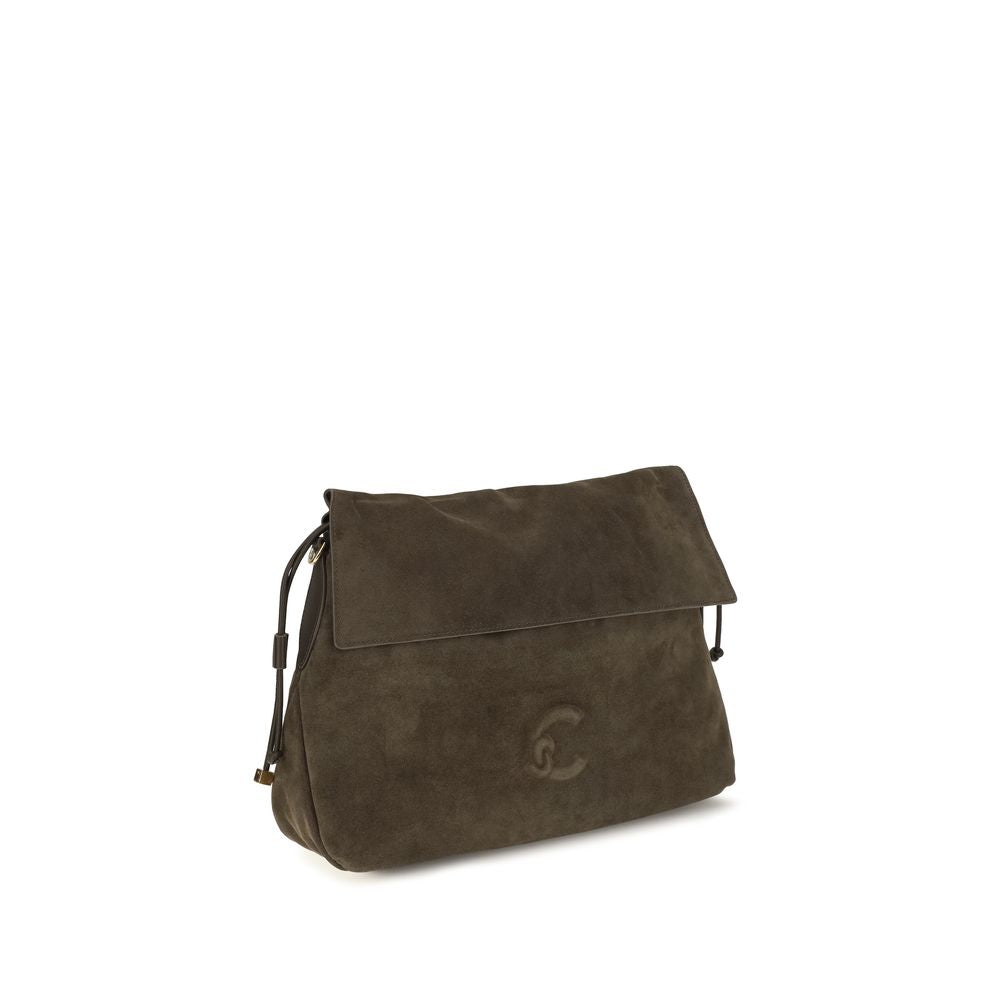 Coccinelle Brown Calf Leather Medium Lidia Shoulder Bag