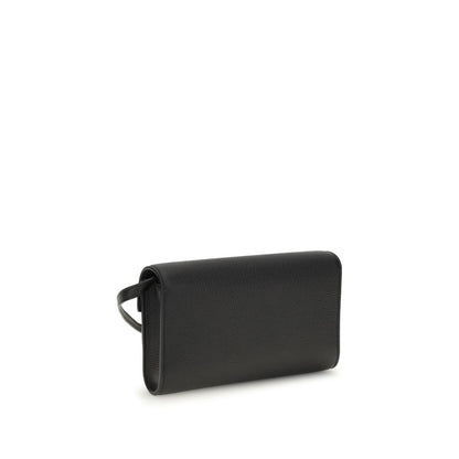 Savette Symmetry Mini Shoulder Bag Black Calf Leather Bos Taurus