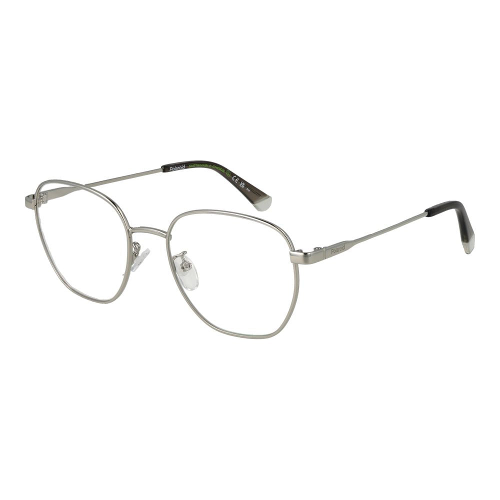 Polaroid Men’s Optical Glasses – Silver Full-Rim Frame