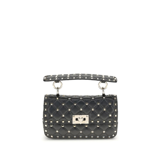 Valentino Garavani Black Calf Leather Bos Taurus Handbag