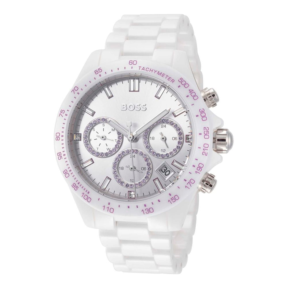Hugo Boss Women's White Ceramic Dress Watch with Multifunction
