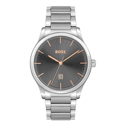 Hugo Boss Men's Gray Stainless Steel Dress Watch