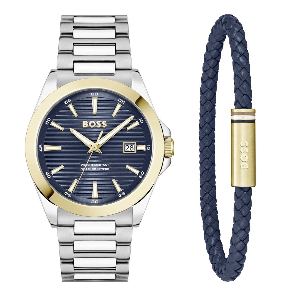 Hugo Boss Men's Gray Stainless Steel Dress Watch