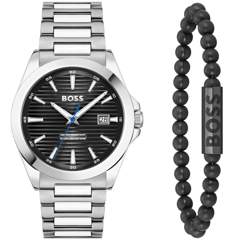 Hugo Boss Men's Gray Stainless Steel Dress Watch