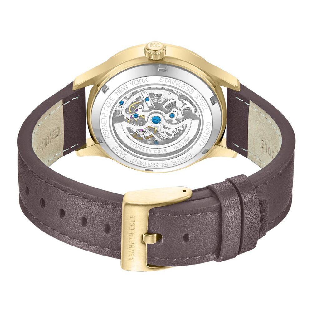 Kenneth Cole Men's Automatic Brown Leather Dress Watch