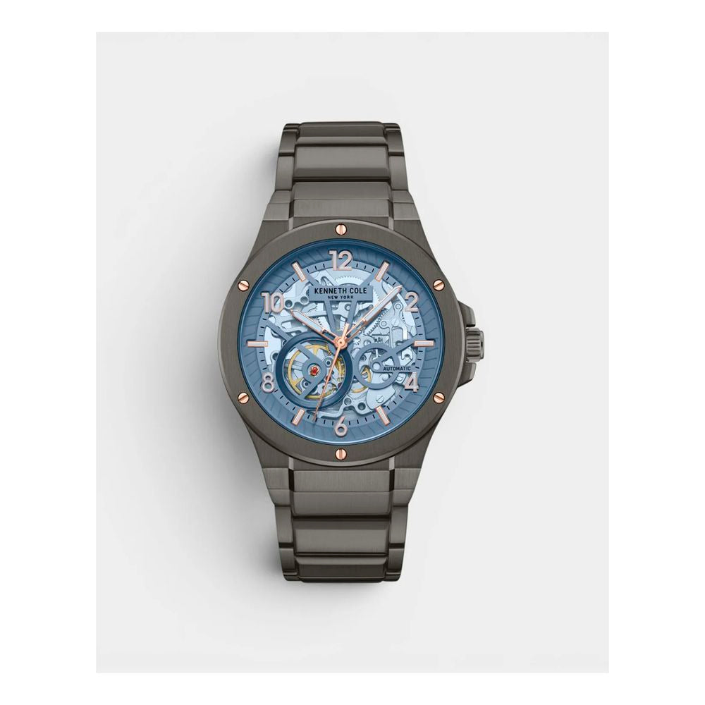 Kenneth Cole Men's Automatic Dress Watch, Grey Stainless Steel
