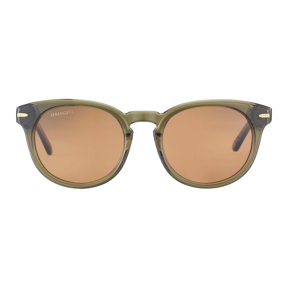 Serengeti Bicolor Resin Sunglasses - Green/Brown