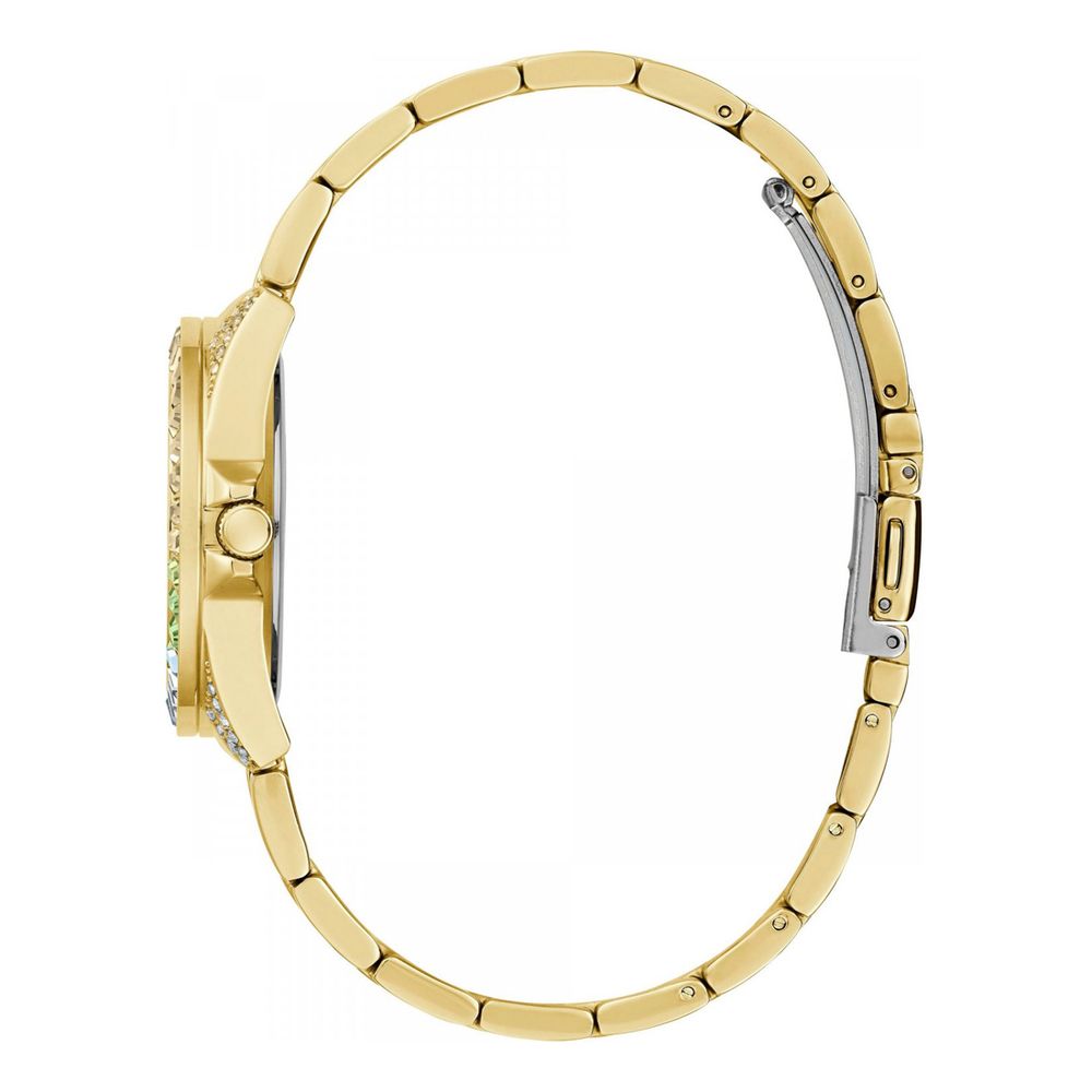 Guess Women's Gold Stainless Steel Dress Watch with Opaline Dial