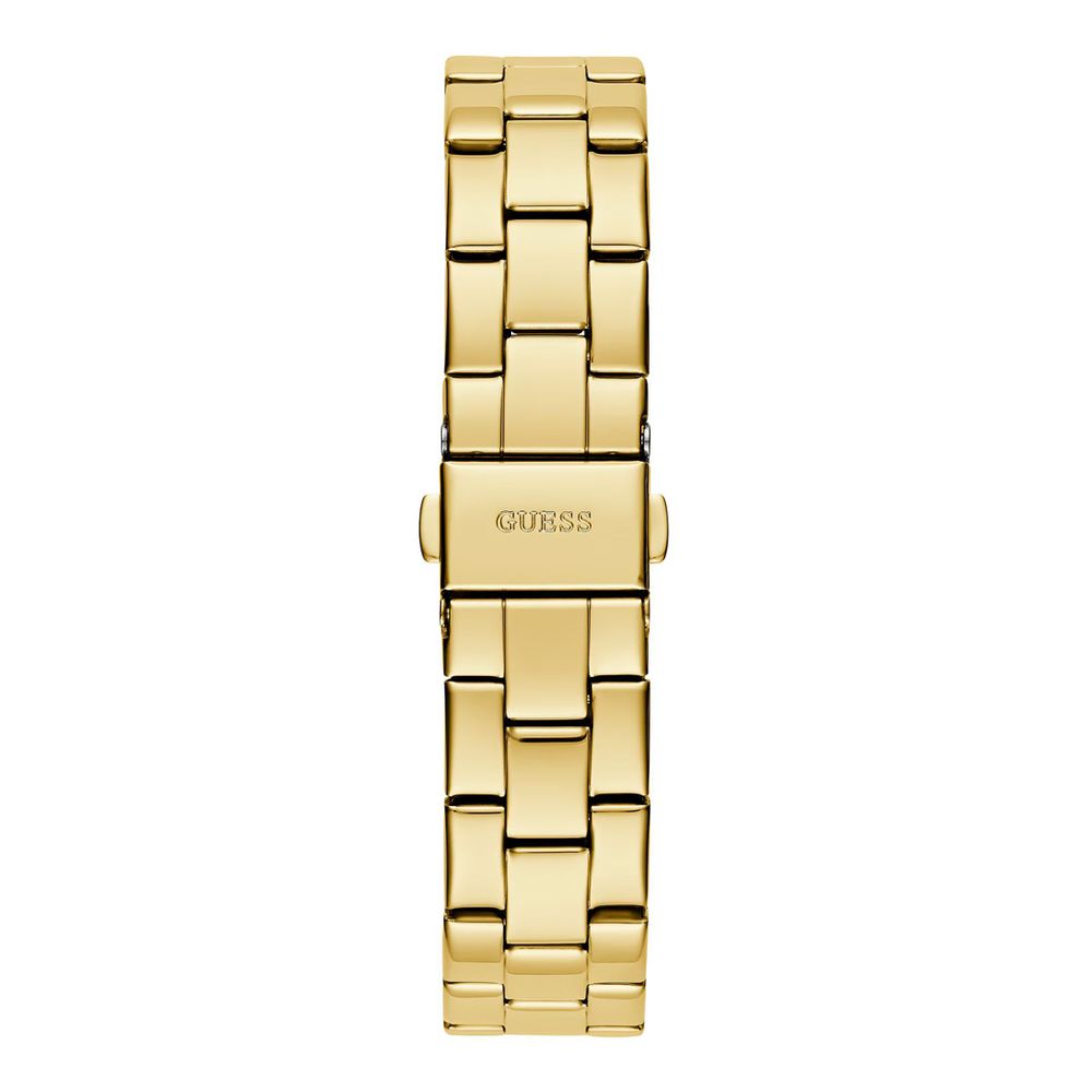 Guess Women’s Gold Stainless Steel Dress Watch with TRI PLAQUE