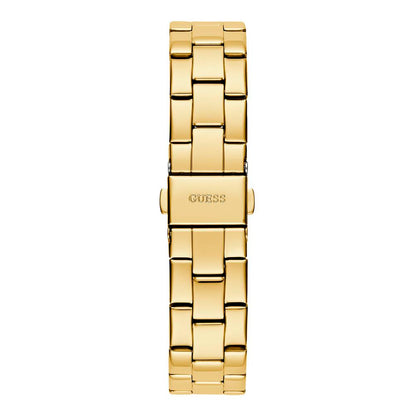 Guess Women’s Gold Stainless Steel Dress Watch with TRI PLAQUE
