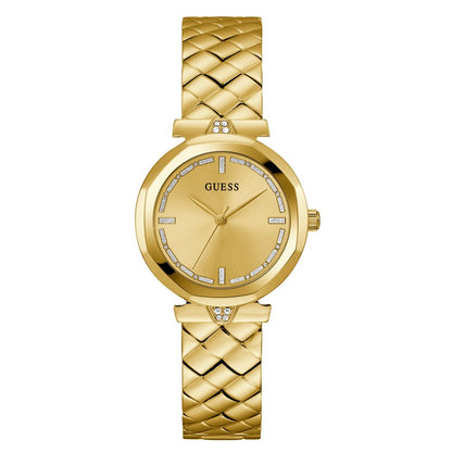 Guess Women's Stainless Steel Gold Dress Watch with Rumor Function