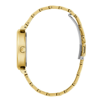 Guess Women's Stainless Steel Gold Dress Watch with Rumor Function