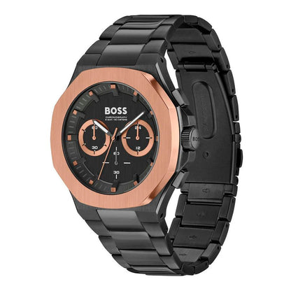 Hugo Boss Men’s Black Stainless Steel Chronograph Watch