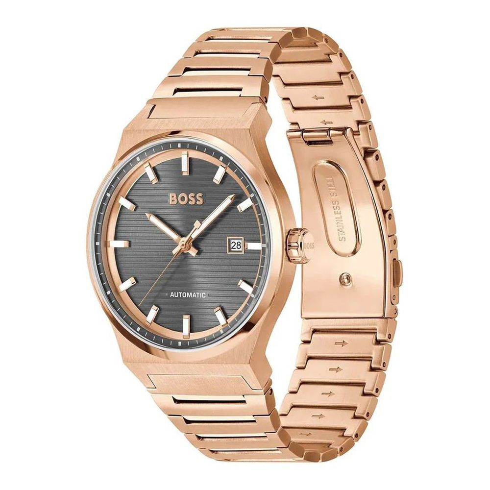 Hugo Boss Men's Pink Stainless Steel Dress Watch