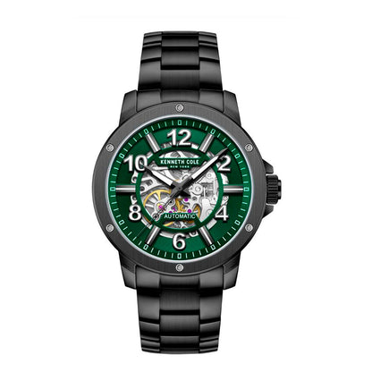 Kenneth Cole Men’s Automatic Dress Watch, Grey Stainless Steel