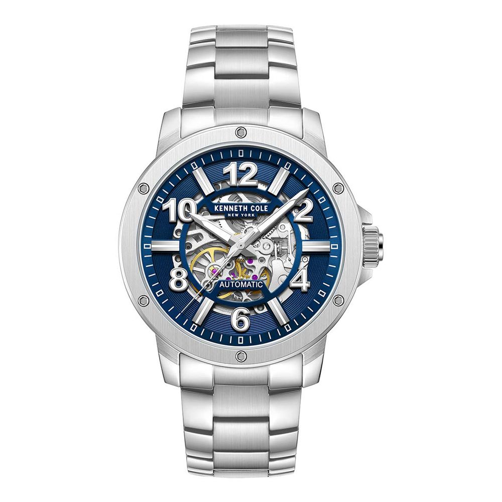 Kenneth Cole Men’s Stainless Steel Dress Watch, Grey, Automatic