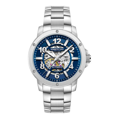 Kenneth Cole Men’s Stainless Steel Dress Watch, Grey, Automatic