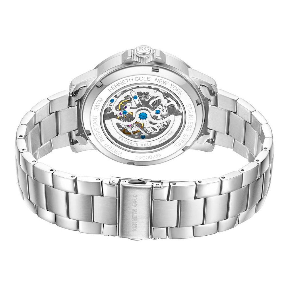 Kenneth Cole Men’s Stainless Steel Dress Watch, Grey, Automatic