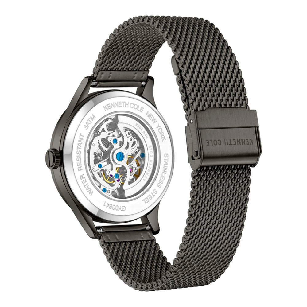 Kenneth Cole Men's Automatic Dress Watch, Grey Stainless Steel