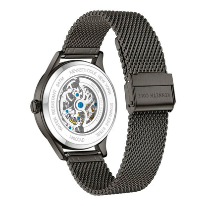 Kenneth Cole Men's Automatic Dress Watch, Grey Stainless Steel