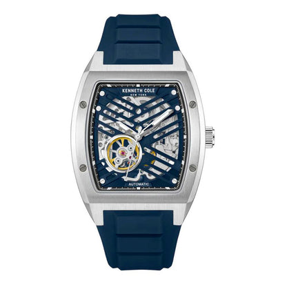 Kenneth Cole Men's Automatic Blue Silicone Bracelet Watch