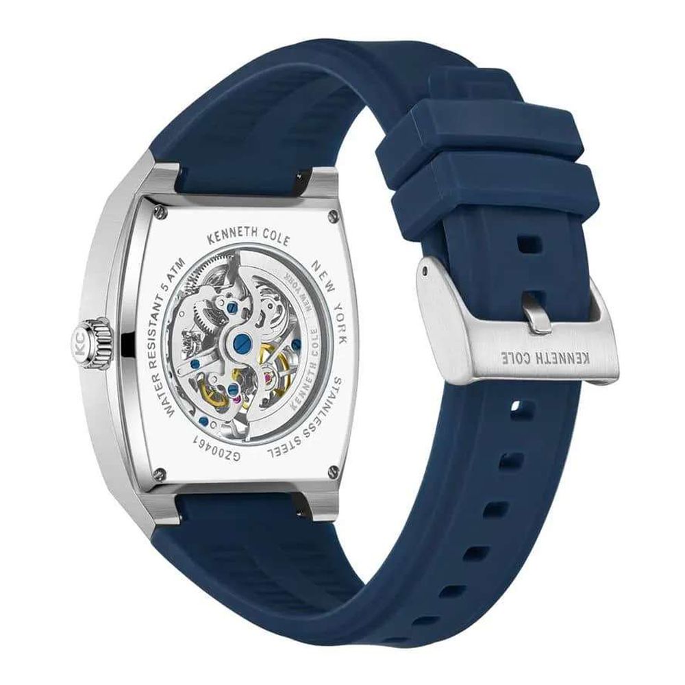 Kenneth Cole Men's Automatic Blue Silicone Bracelet Watch