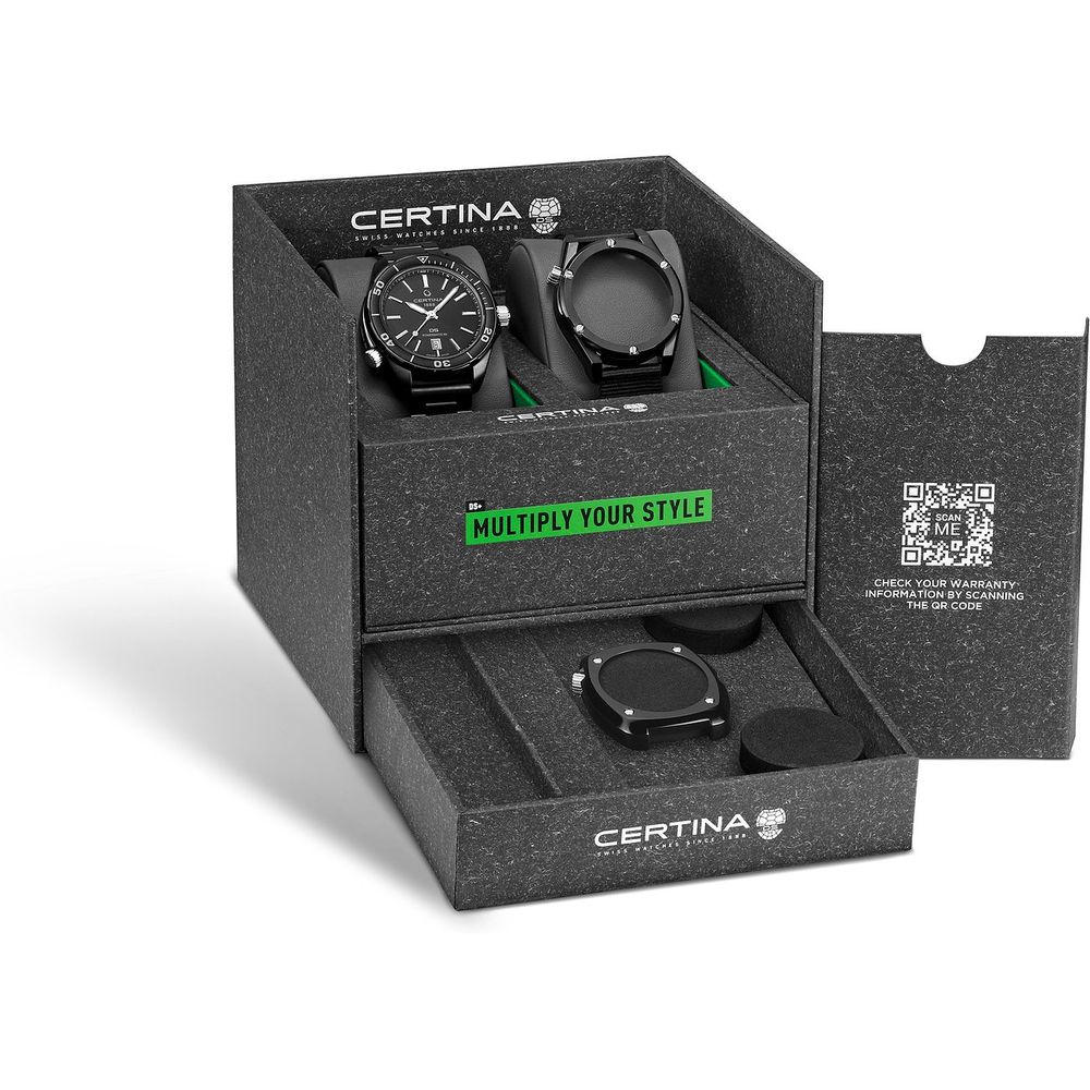 Certina Men’s Automatic Black Stainless Steel Dress Watch