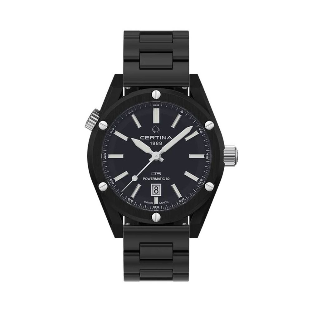 Certina Men’s Automatic Black Stainless Steel Dress Watch
