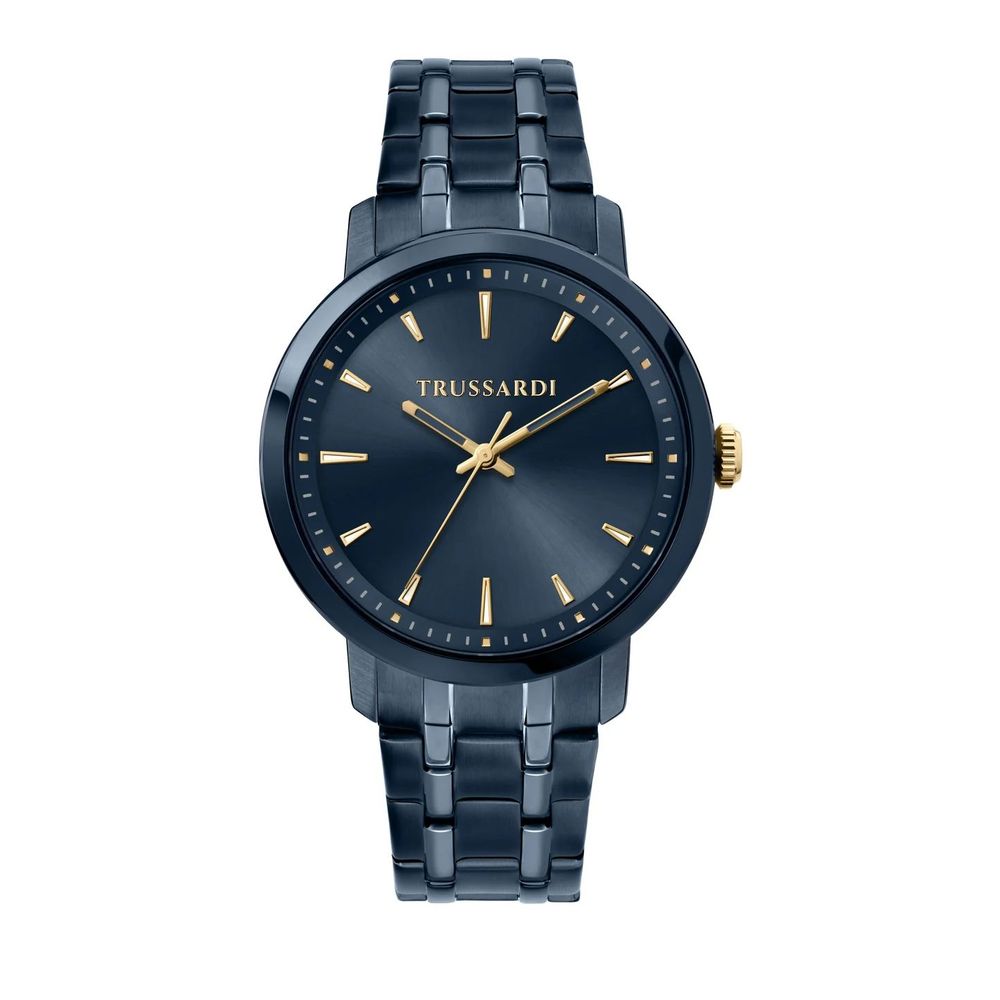 Trussardi Men's Blue Stainless Steel Dress Watch