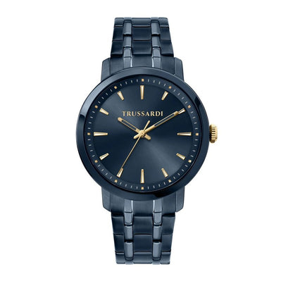 Trussardi Men's Blue Stainless Steel Dress Watch