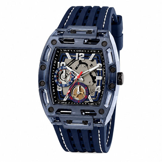 Guess Men’s Watch, Quartz, Grey Silicone, Bold Design
