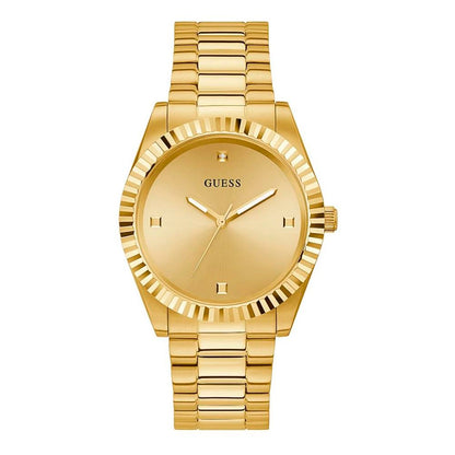 Guess Men's Gold Stainless Steel Dress Watch with Quartz Movement