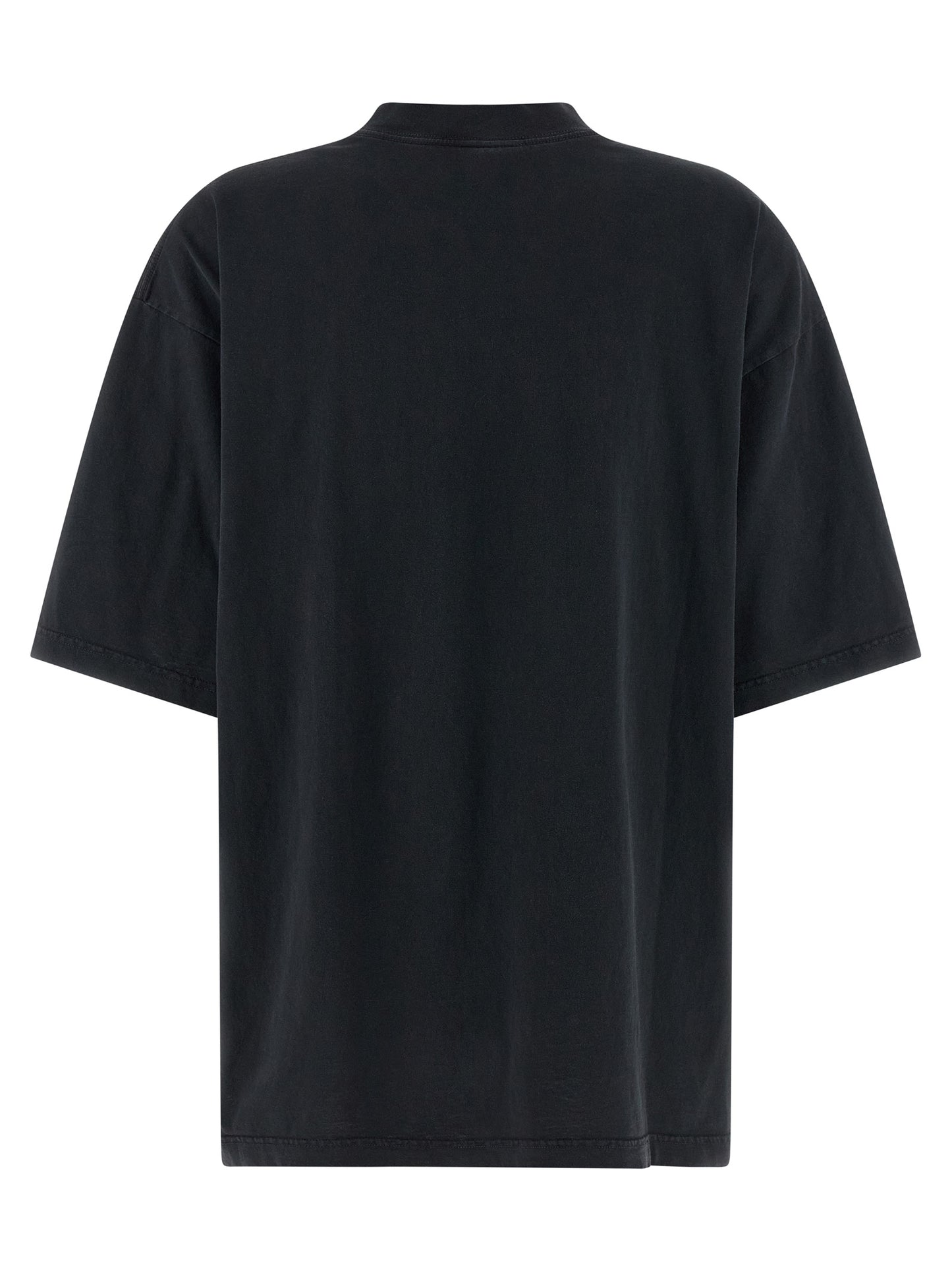 Balenciaga Washed Effect Dry Jersey T-Shirt - Black