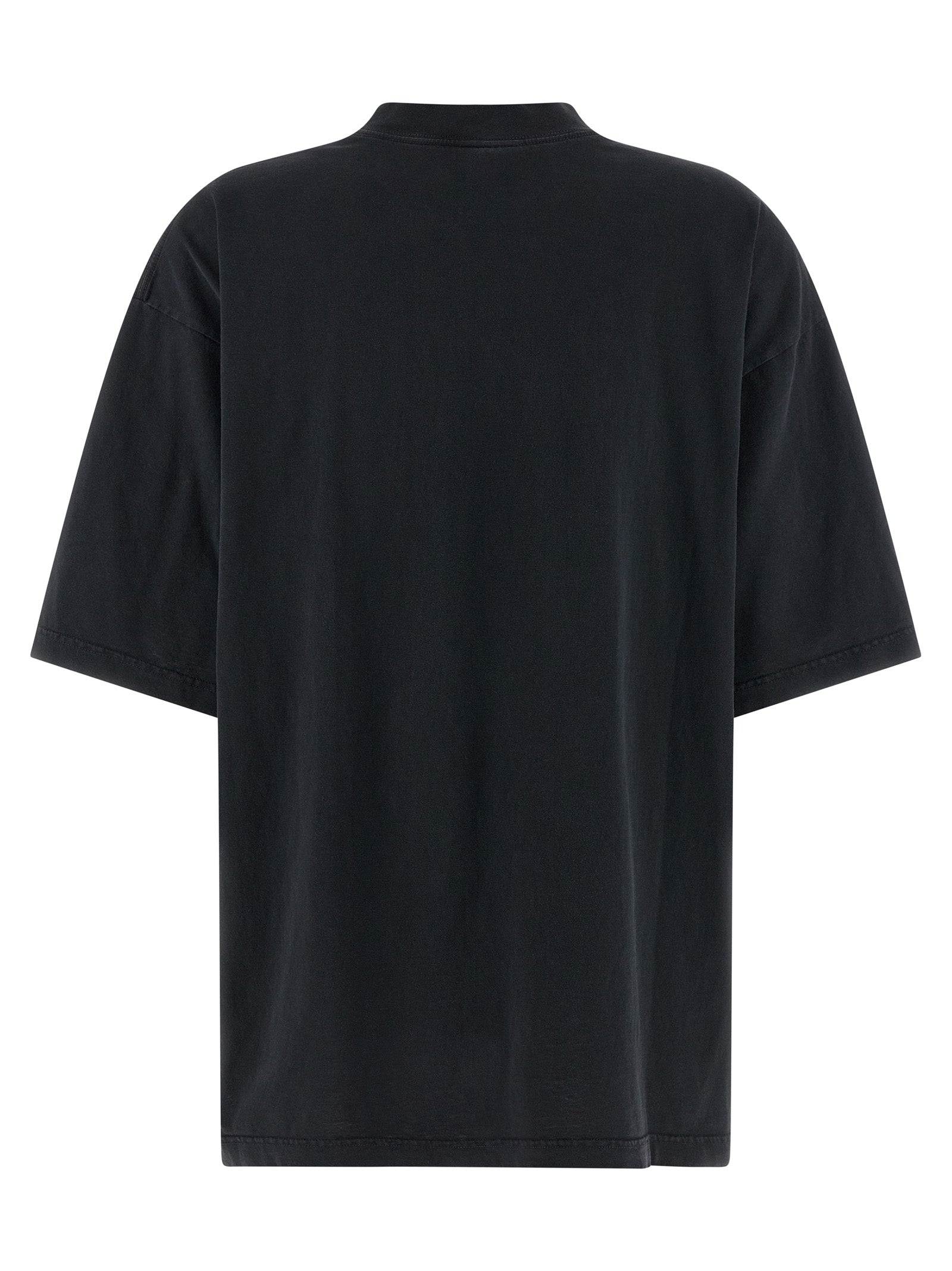 Balenciaga Washed Effect Dry Jersey T-Shirt - Black