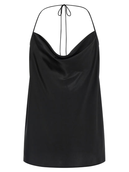 Valentino Garavani Black Silk Tank Top