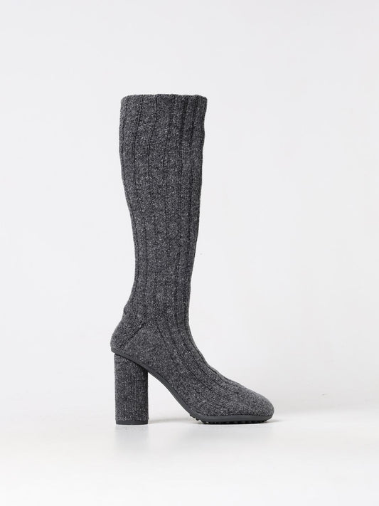 Bottega Veneta Gray Wool Over The Knee Boots