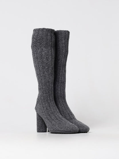 Bottega Veneta Gray Wool Over The Knee Boots