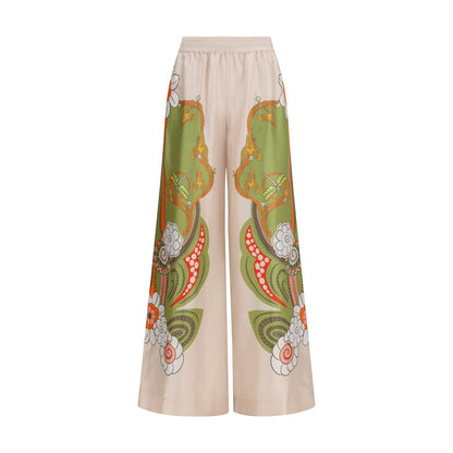 La Double J Multicolor Silk Palazzo Pants L