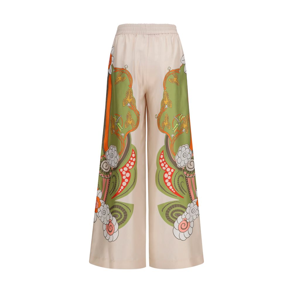 La Double J Multicolor Silk Palazzo Pants L